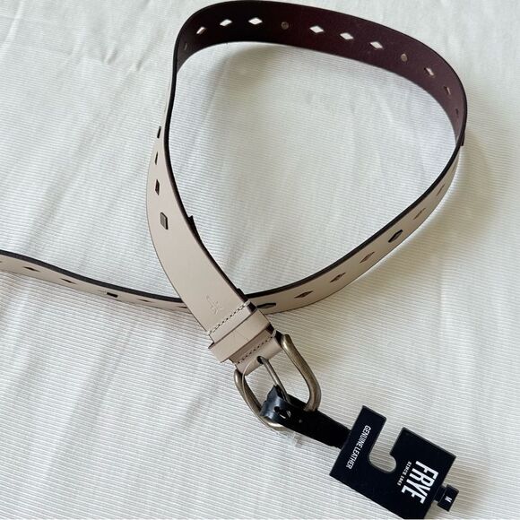 Frye Belt Leather Western Fashion Accessory New Medium M - Picture 1 of 5